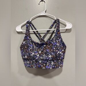 Lululemon Energy Longline Bra *Medium Support, B–D Cups in Flower Burst Multi 10
